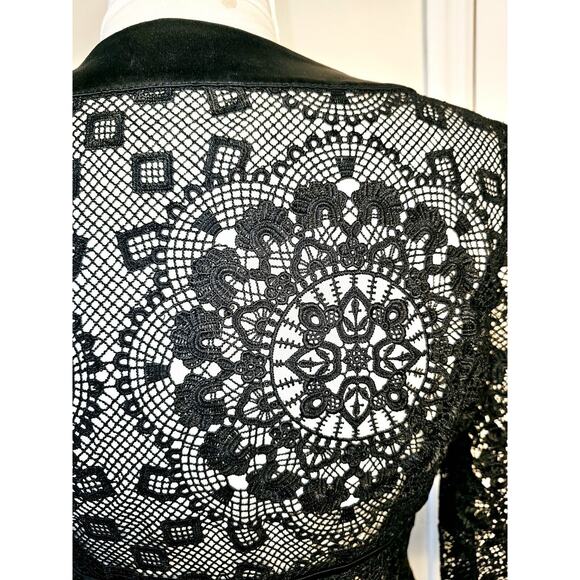 Mariano Sheer Lace Long Dress Jacket/Blazer Size 4 Rare Find! - Picture 7 of 13